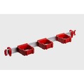 Toolflex 21.5" Red Mop, Broom and Squeegee Tool Organizer, 3 Tool Holders 5-3-2